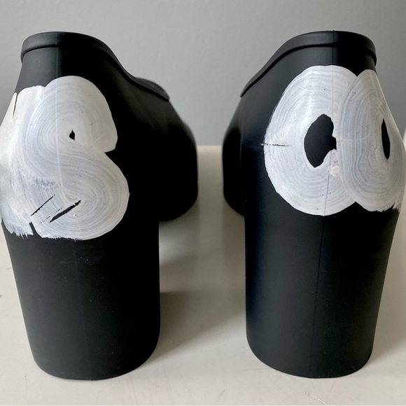 Comme des Garçons + Melissa Logo Matte PVC Heels. Size 8. NWOT. Never worn. - Picture 7 of 10